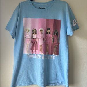 Women’s Barbie 100% Cotton T Shirt Large Together We Shine Movie Margot Robbie